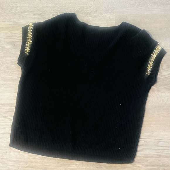 Jennifer Lopez Chain Textured Scoopneck Sweater - Picture 2 of 5